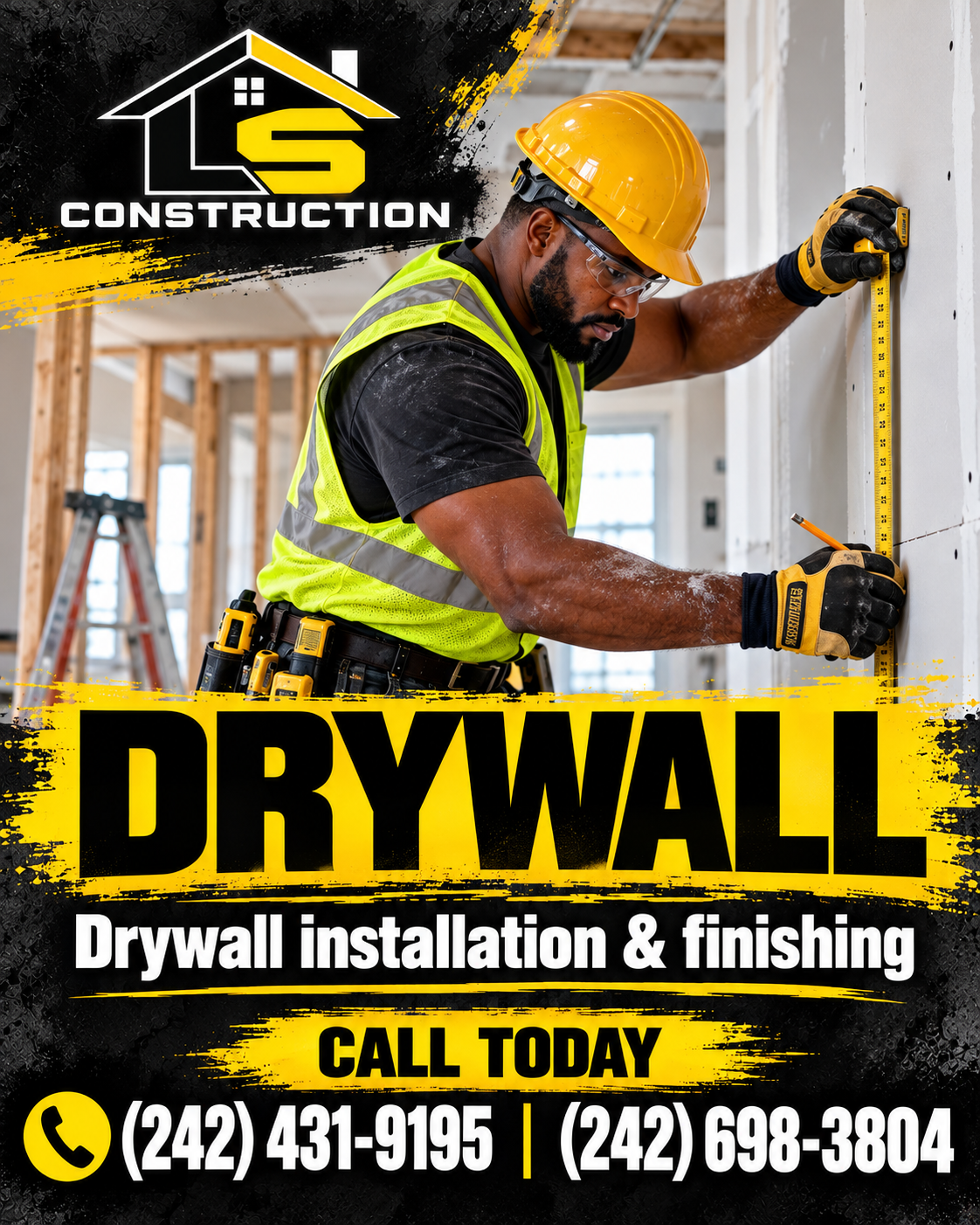 Drywall installation and finishing