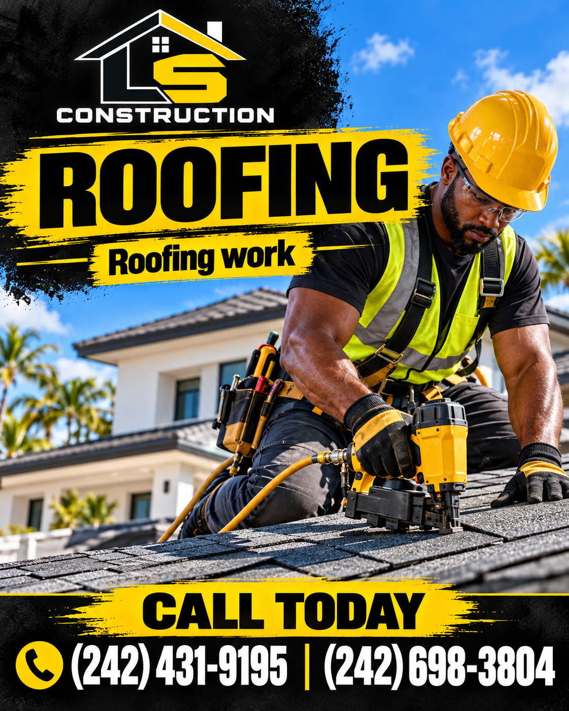 Residential roofing work
